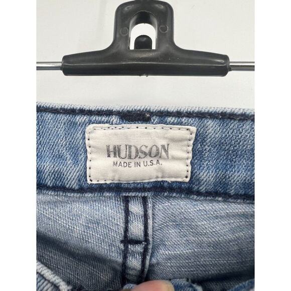 Hudson Blue Denim Pockets Zipper Mid Rise Stretch Skinny Jeans Size 26 - Picture 11 of 13